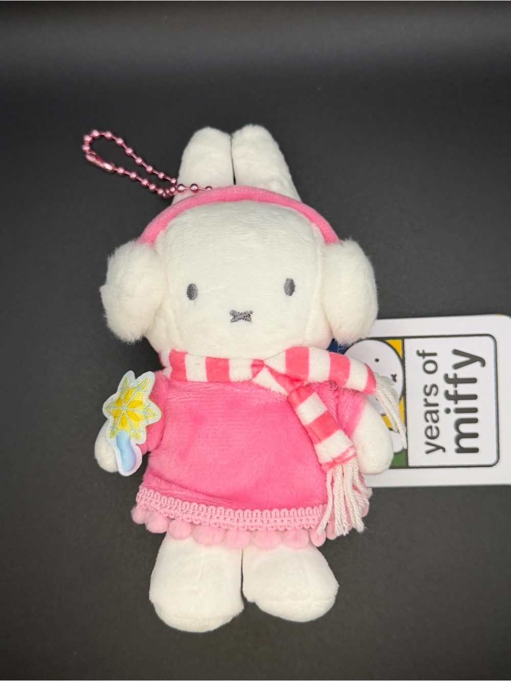 Thailand Miffy with pink dress Plush /keychain mf89